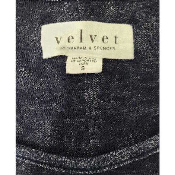 Velvet by Graham & Spencer Dress Women Small Soft Jersey Knit Blue Knee Length - Picture 4 of 9